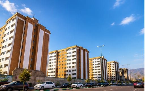 تصویر شبیه‌سازی‌شدهٔ بلوک‌های پروژه زیر آسمان آبی